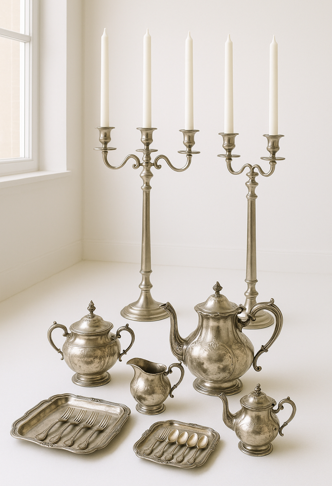 Silverware & Candleholders
